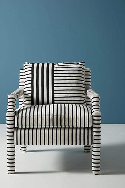 Anthropologie Banded Stripe Delaney Chair #anthropologie #stripes #chair #interiordesign #interiordecorating Furniture Logo, Design Presentation, Art Chair, Mood Board Inspiration, Chaise Design, Cheap Furniture, Recycled Furniture, Unique Furniture, Design Furniture