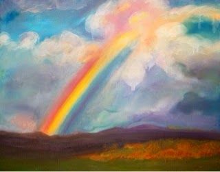 Sin: Somewhen Over the Rainbow... Tree Watercolor Painting, Somewhere Over The Rainbow, Rainbow Painting, Rainbow Sky, Rock Painting Ideas Easy, Rainbow Background, Rainbow Abstract, Watercolor Trees, Rock Painting Art