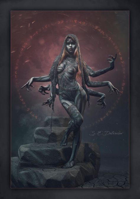 Goddess Of The Underworld, Set Photography, Mayan Art, 4 Images, Occult Art, The Underworld, Dark Art Drawings, Beautiful Dark Art, Arte Fantasy