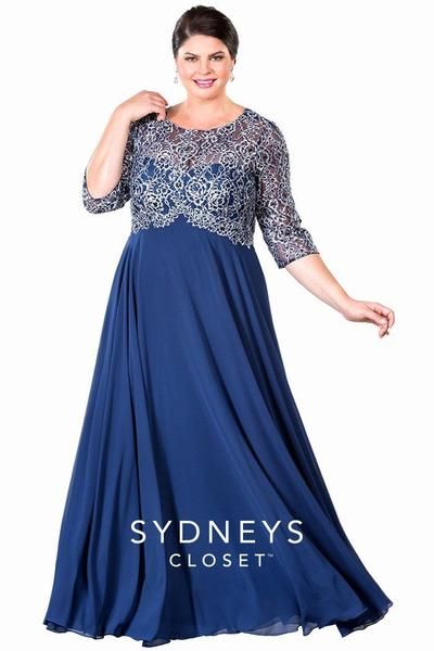 Plus Size Dignified Grace Evening Gown, [product_color] - Sydney's Closet Plus Size Evening Gown, Expensive Dresses, Long Gown Design, Mother Of The Bride Gown, Plus Size Gowns, Lace Ball Gowns, Mother Of Groom Dresses, Plus Size Formal Dresses, Mob Dresses