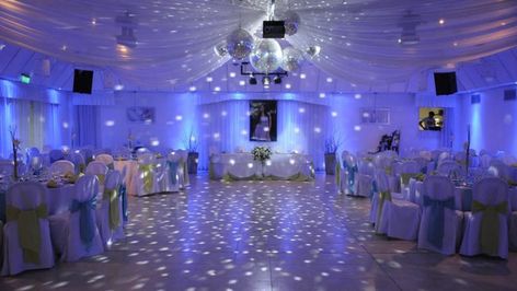 Decoración de Salón para XV Años - decoracion para fiestas Fairytale Wedding Decorations, Cinderella Sweet 16, Sweet 16 Party Decorations, Fifteenth Birthday, Sweet 16 Themes, Ivory Bridesmaid Dresses, Quinceanera Planning, Quince Decorations, Quinceanera Dresses Blue