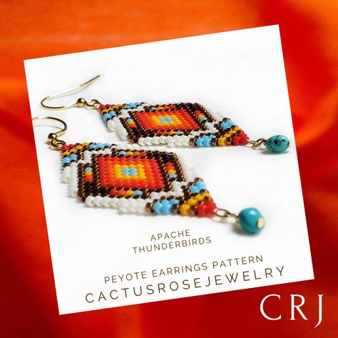 Thanks for the kind words! ★★★★★ "Item as described, love the instant download, no problems arose, very happy with my purchase and can Stitch Earrings, Southwestern Boho, Native American Beaded Earrings, Brick Stitch Earrings, Native American Beading, Simple Bracelets, Pattern Tutorial, Drop Beads, Earring Patterns