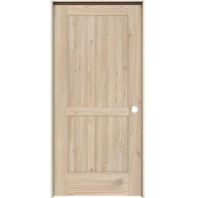 JELD-WEN MODA Rustic 36-in x 80-in Unfinished 2-Panel Square Solid Core Unfinished White Cedar Wood Left Hand Single Prehung Interior Door in the Prehung Interior Doors department at Lowes.com Cedar Door, Craftsman Door, Prehung Interior Doors, Victorian Door, Contemporary Doors, White Cedar, Rustic Doors, Solid Core, Oak Doors