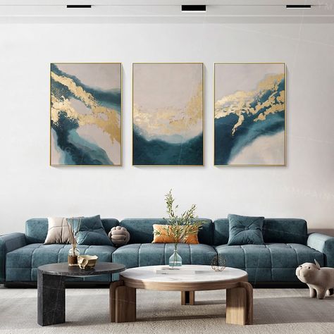 Buy 3 Piece Wall Art Framed Gold Leaf Extra Large Wall Art Online in India - Etsy Abstract Two Piece Painting, 3 Piece Canvas Art Abstract, 3 Acrylic Painting Set, Abstract Canvas Painting Set Of 3, Modern Art 3 Piece, Tryptich Wall Art, 3 Set Paintings Wall Art Living Room, Abstract Wall Art 3 Piece, 3 Paintings In A Row Canvases Wall Decor