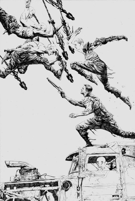 Ungoliantschilde Jay Lee, Monster Movie, Jae Lee, Mad Max Fury, Mad Max Fury Road, Fury Road, Comic Drawing, Tableau Art, Movie Poster Art