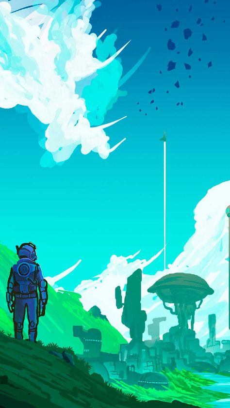 No Man's Sky Art, No Mans Sky, No Man's Sky, Space Games, It's Raining, Sky Art, Futurism, Space Age, Another World