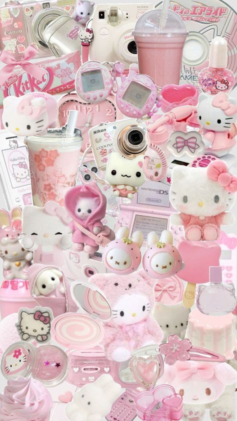 hello kitty pinkcore clutter background wallpaper ‧₊˚🩷✩ ₊˚🎀⊹♡ #pink #pinkcore #coquette #hellokitty #hellokittyaesthetic #sanrio #kawaii #cute #pastel #hellokittycore #wallpaper #background Pink Sanrio Characters, Sanrio Hello Kitty Wallpapers, Cute Hello Kitty Wallpaper Pink, Coquette Hello Kitty Wallpaper, Hello Kitty Collage Wallpaper, Clutter Wallpaper, Hello Kitty Iphone Wallpaper Pink, Sanrio Wallpaper Aesthetic, Hello Kitty Pink Wallpaper