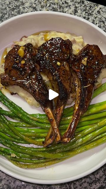 Aeriel | Black Fitness Foodie 💪🏾 on Instagram: "Garlic Butter Lamb Chops 🧄🧈 They get better and better every time I make them 🤭 Try this recipe! 

- 6-8 lamb chops (Whole Foods cut up a rack single bone for me) 
- @getgraza olive oil 
- Adobo
- Worcestershire sauce 
- Soy sauce 
- Italian seasoning 
- Red pepper flakes
- Sazon 
- Pepper 
- Rosemary and thyme 
- Juice from 1/2 a lemon 
Butter sauce 
- @kerrygoldusa butter 
- 5 garlic cloves 
- Rosemary 
- Thyme
- Pepper
- Red pepper flakes
- Lemon pepper
- 1/4 cup of Marsala wine 

Marinate your lamb chops for about 1-2 hours. Put your cast iron skillet on high heat and add some olive oil. Sear the lamb chops on both sides until they reach an internal temperature of 145 degrees. Remove them from the pan and add a spoonful of the butter Garlic Butter Lamb Chops, Butter Lamb, How To Cook Lamb, Lamb Chop Recipes, Rosemary And Thyme, Special Occasion Food, Lamb Dishes, Veggie Dinner, Marsala Wine