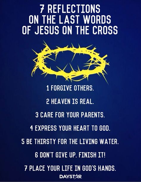 7 Reflections on the Last Words of Jesus on the Cross [Daystar.com] Jesus Christ Wallpaper, Christ Wallpaper, Biblical Symbols, Lent Devotional, Heaven Is Real, Inspirational Board, Christian History, Words Of Jesus, Overcome The World