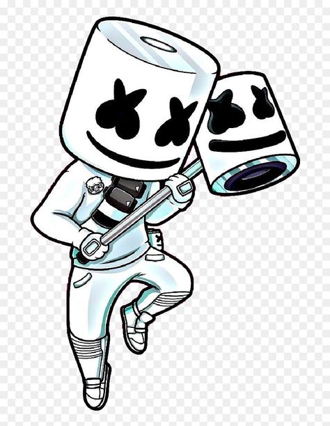 Marshmello Drawing, Fortnite Party Ideas, Fortnite Marshmello, Drawing Arms, Video Game Images, Fortnite Party, Youtube Drawing, Fortnite Birthday, Character Cakes