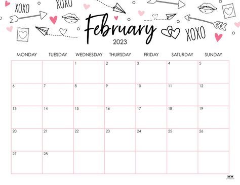 Printable-February-2023-Calendar-33 Jan 2023 Calendar Printable, Febuary Calendar 2023, February Calander 2023, Printabulls Calendar 2023, Cute Printable Calendar 2023, Free Printable Calendars 2023, Calender February 2023, Febuary Calander 2023, February Calendar 2023 Aesthetic