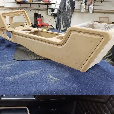 Custom Center Console, Car Interior Upholstery, Custom Car Audio, Car Interior Diy, Automotive Upholstery, Car Audio Installation, Vw Lt, Custom Consoles, Custom Car Interior