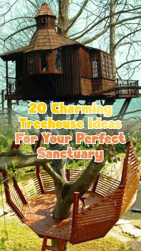 If you are looking for amazing tree house ideas for your sanctuary or even a kids playground, then you come to the right place. In this article, we will guide you to find the ideal treehouse in your life. From the simple treehouse tyle for adults to the cool treehouse with accessories, these amazing treehouse ideas are specially made for you. Without any further ado, let’s dive in! Live In Tree House, Treehouse Door Ideas, Tiny Home Tree House, Tree House Designs Simple, Treehouse Diy Plans, Rustic Tree House, Simple Treehouse, Cool Treehouse, Amazing Tree House