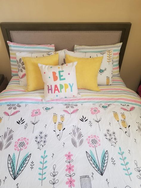 Striped Bedroom, Floral Bedding Sets, Kids Duvet, Kids Duvet Cover, Covered Garden, Twins Room, Floral Bedding, Summer Bedding, Cotton Comforters