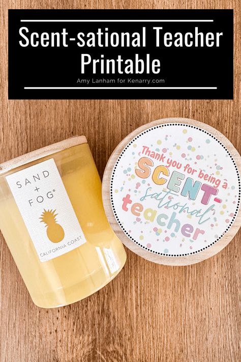 Teacher gifts don't have to be complicated! Just something to let them know that you appreciate them and this scent-sational teacher gift does just that. Download from Ideas for the Home by Kenarry. End Of School Year, Teacher Printable, Organization Printables, Printable Stationery, Teacher Appreciation Gift, Teacher Appreciation Week, Kid Crafts, Appreciation Gifts, Note Writing