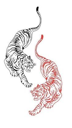 Traditional Tiger Tattoo, Japanese Tiger Tattoo, Thailand Traditional, Traditional Tattoo Designs, Tiger Tattoo Design, Theme Tattoo, Red Ink Tattoos, Traditional Tattoo Design, Line Art Tattoos