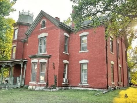 Circa 1893 John Holman Victorian For Sale on Acre in NE $175K - OLD HOUSE CALLING Brick Victorian Homes, House Attic, Brick Victorian, Office Exercise, Old Houses For Sale, Mansions For Sale, Victorian Home, Historic Places, The Attic