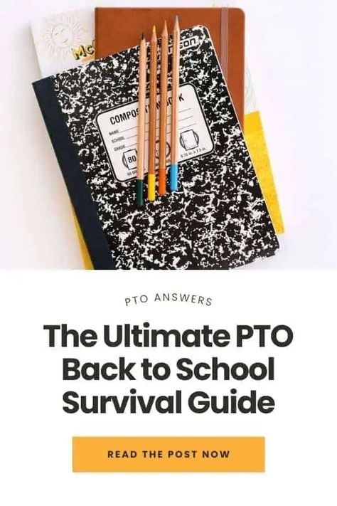 Learn what every PTO PTA school parent group leaders needs to know and have for the back to school season. Great list of resources and tools for an easier term. Pto Ideas, School Pto, Pta School, School Grades, School Survival, School Season, Teacher Organization, Parents As Teachers, The New School