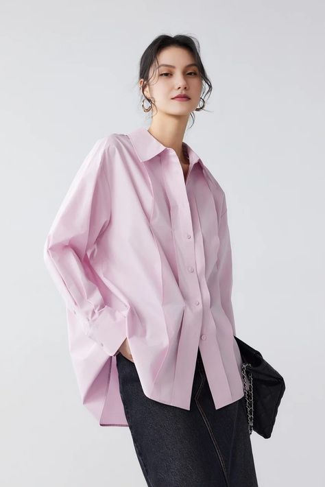 Abaya Designs Latest, Long Shirt Women, Cotton Shirts Women, Pleated Shirt, Cotton Long Sleeve Shirt, Collar Designs, 가을 패션, Poplin Shirt, Shirt Pattern