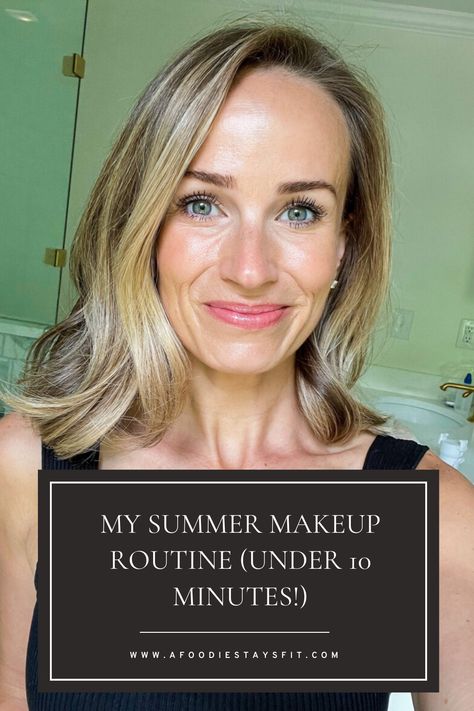 Achieve a fresh, summer-ready look in under 10 minutes with my go-to makeup routine! Embrace the natural, dewy finish that perfectly complements the warm weather. Say goodbye to heavy makeup and hello to a glowy complexion. Discover my favorite tips and products for a quick and polished summer look. #SummerMakeupRoutine #NaturalGlow #QuickAndEasy Minimal Summer Makeup, Simple Summer Makeup Looks, Easy Summer Makeup Natural, Fast Makeup Routine, Light Summer Makeup, Simple Summer Makeup, Easy Makeup Routine, Dewy Summer Makeup, Summer Makeup Routine