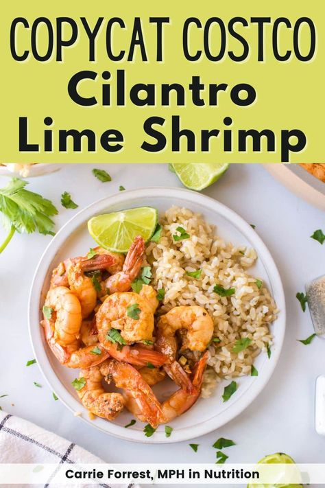 If you’ve ever tried the Costco Cilantro Lime Shrimp, you’ll love this homemade copycat version. This healthy recipe is made using wholesome ingredients and tastes just like the real thing! This is an easy shrimp recipe that everyone loves. Costco Cilantro Lime Shrimp Recipe, Costco Cilantro Lime Shrimp, Costco Copycat, Paleo Recipies, Cilantro Lime Shrimp, Lactose Free Recipes, Lime Shrimp, Lactose Free Diet, Shrimp Recipes Easy