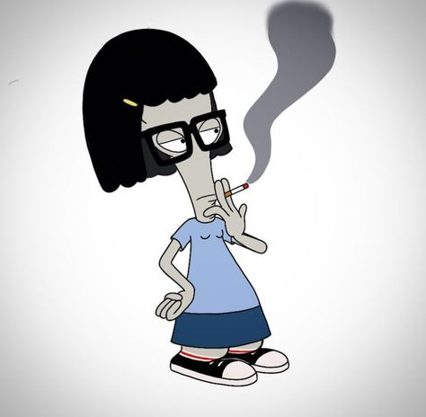 Roger Smith - Tina Belcher, American Dad American Dad Alien, Roger American Dad, Rick And Morty Image, Dad Aesthetic, Roger Smith, Tina Belcher, Dancing Drawings, Trash Art, Dad Tattoos