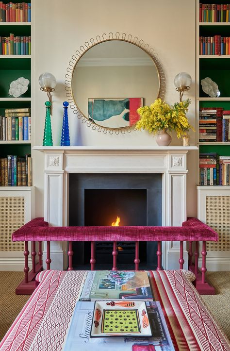 Tour a Charmingly Colorful and Totally British Notting Hill Home | Architectural Digest Apartment 2023, French Farmhouse Dining Table, Victorian Terraced House, Children's Bedroom Ideas, Malibu Home, London Apartment, Farmhouse Dining Table, Upholstered Ottoman, Notting Hill