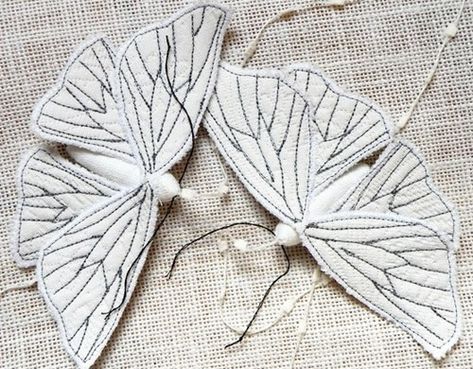 Fabric Moth, Fabric Brooch, Fabric Butterfly, Handmade Textiles, Fabric Ornaments, The Wings, Handmade Fabric, Soft Sculpture, Fabric Jewelry