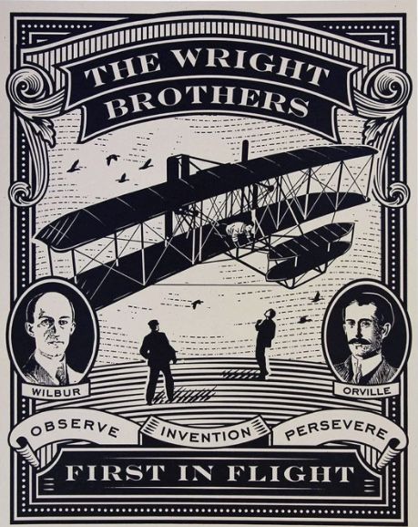 Wright Brothers Airplane, Wright Brothers Plane, Letterpress Art, Wilbur Wright, Letterpress Art Print, Plane Drawing, Wright Flyer, Airplane Poster, The Wright Brothers