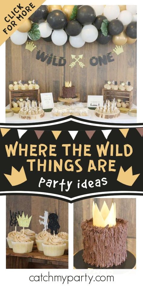 Wild Things Party, Wild One Birthday Party, Pink Pumpkins, Baby Boy Birthday, 1st Birthdays, Boy Birthday Party, Wild Ones, Boy Party, 1st Boy Birthday