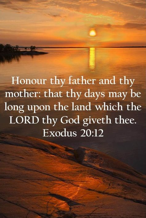 Exodus 20:12 (KJV) Exodus 20, Jw Family, Jehovah Witness, Favorite Scriptures, Study Ideas, The Blessing, For God So Loved The World, Verses Quotes, Christian Encouragement