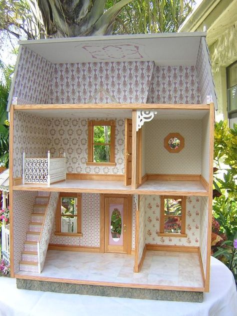 Dollhouse Woodworking Plans, Cottage Loft, Cardboard Dollhouse, Diy Barbie House, Miss Muffet, Loft Ideas, House Cottage, Doll House Plans, Victorian Dollhouse