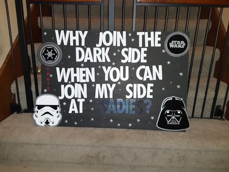 Star Wars Sadies Proposal, Star Wars Dance Proposal, Star Wars Hoco Proposal, Star Wars Promposal, Dance Signs, Hoco Posters, Sadies Proposal, Dance Posters, Prom Proposals