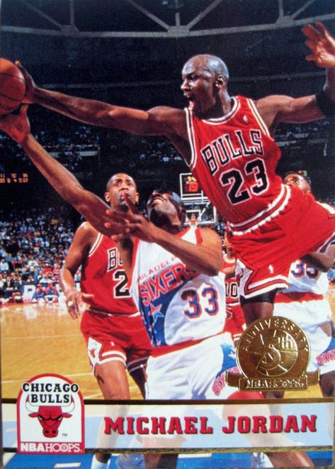 FY#23 — 05/06 NBA Hoops Michael Jordan M.J. Profiles ... Michael Jordan Basketball Cards, 90s Chicago Bulls, Basketball Custom, Jordan Gold, Hoops Basketball, Olympic Basketball, Johnny Bench, Michael Jordan Chicago Bulls, Michael Jordan Basketball