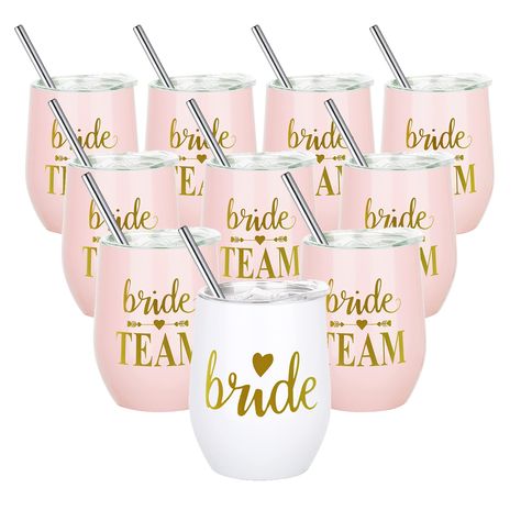 Bach Merch, Bachelorette Wine Glasses, Bridesmaid Tumblers, Bachelorette Wine, Bachelorette Merch, Bridesmaid Cups, Bride Tumbler, Bride Team, Bridesmaid Wine