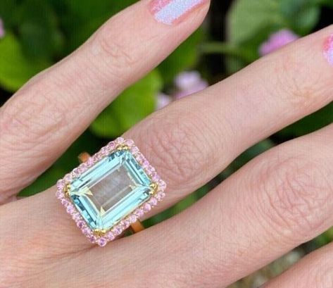 https://jewelleryrings.co.uk/ Find many great new & used options and get the best deals for 3Ct Emerald Cut Simulated Aquamarine Halo Engagement Ring 14k Yellow Gold Plated at the best online prices at eBay! Free delivery for many products! Vintage Aquamarine Ring, Aquamarine Ring Vintage, Birthstone Engagement Rings, Bling Design, Aquamarine Engagement Ring, Princess Cut Rings, Aquamarine Ring, Aquamarine Rings, Anniversary Gift For Her