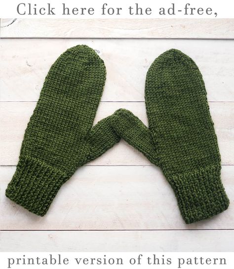 Easy Straight Needle Mittens Knitting Pattern - Two Needle Mitten Pattern Free, Easy Mittens Knitting Pattern Free, Mittens Knitting Pattern, Knitting Gloves Pattern, Fingerless Gloves Knitted Pattern, Mittens Knitting, Ladies Knitting Patterns, Beanie Knitting Patterns Free, Easy Knitting Patterns Free