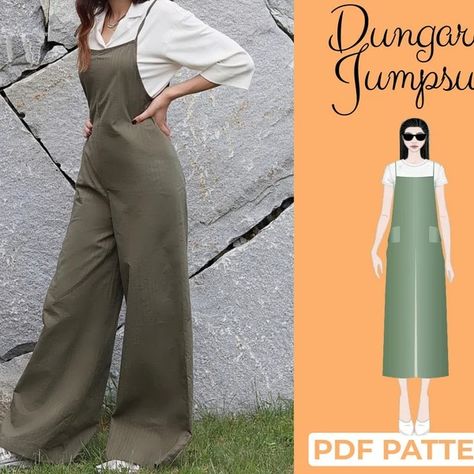 PatternCouture - Etsy South Africa Dungarees Pattern, Jumpsuit Sewing Pattern, Jumpsuit Sewing, Jumpsuit Pattern Sewing, Plus Size Sewing, Linen Summer, Jumpsuit Pattern, Handbag Patterns, Coat Patterns