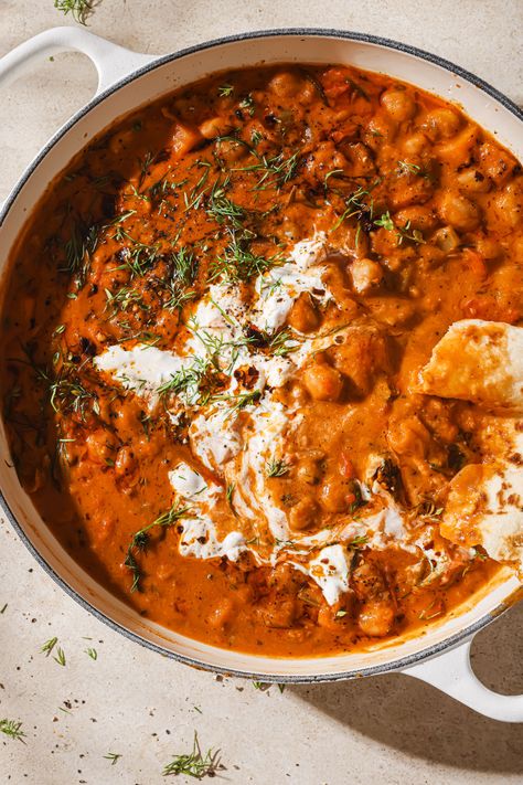 Greek Chickpea Stew, Chickpea Sweet Potato Stew, Curried Chickpea Stew, Tomato Chickpea Stew, Chickpea Spinach Stew, Vegan Thai Green Curry, Tomatoes Roasted, High Protein Salads, Vegan Chickpea Curry