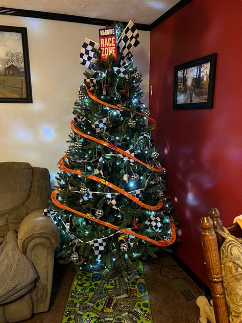 Hot Wheels Christmas Tree Ideas, Hot Wheels Christmas Tree, Christmas Setup, Christmas Tree Theme, Tree Theme, Tree Themes, Hot Wheel, Christmas 2014, Christmas Tree Themes