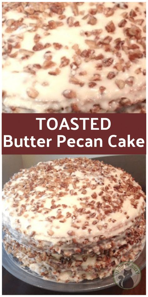 Butter Pecan Cake Recipe, Butter Pecan Cake, Pecan Cake, Pecan Recipes, Celebration Cake, Butter Pecan, Christmas Celebration, Köstliche Desserts, Savoury Cake