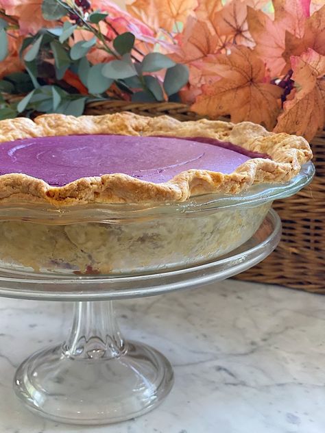 Purple Sweet Potato Dessert Recipes, Purple Sweet Potato Recipes Desserts, Ube Pie Recipe, Ube Pie, Purple Sweet Potato Recipes, Easy Sweet Potato Pie, Purple Sweet Potato Pie, Sweet Potato Pie Recipe Easy, Purple Pie