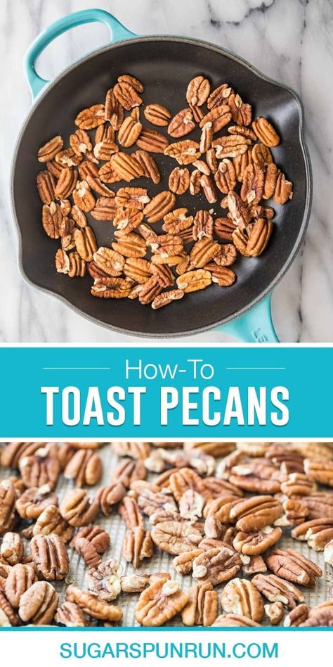 Toasting Pecans, How To Toast Pecans, Toast Pecans, Cinnamon Sugar Toast, Sugar Spun Run, Candied Pecans Recipe, Survival Foods, Sugared Pecans, Butter Pecan Cookies