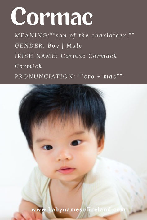 Meaning of the Irish name Cormac. Listen and learn how to pronounce Cormac so you can get the correct pronunciation for this Irish boy name.
#irisnames #babyboys #babynames #malenames #uniquenames #cutenames Irish Boy Names, Irish Name, Boys Names, Irish Names, Irish Gaelic, Boy Name, Irish Boys, How To Pronounce, This Boy