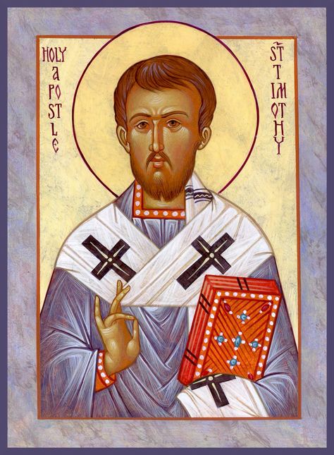 St. Timothy by Michael Kapeluck St Timothy, Orthodox Icons, Baseball Cards, Baseball