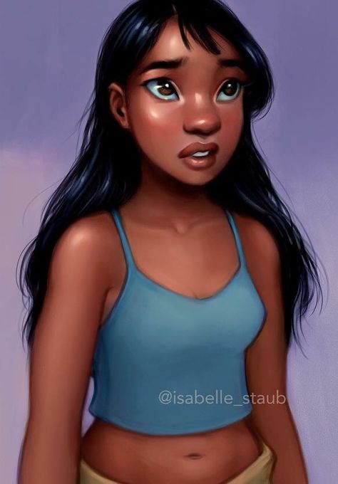 Nani Pelekai by Isabelle Staub Forgotten Disney Princesses, Nani Pelekai, Isabelle Staub, Lilo And Stitch 2002, Tupac Photos, Lilo And Stitch Characters, Disney Princesses And Princes, Twisted Disney, Modern Disney