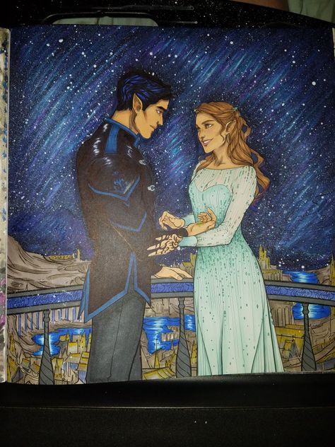 ACOTAR Coloring book Acotar Coloring Book Pages, Acotar Coloring Book, Sara J Maas, Book Couples, Feyre And Rhysand, A Court Of Wings And Ruin, Sarah J Maas Books, A Court Of Mist And Fury, Fantasy Castle