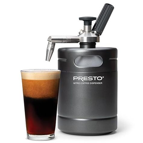 Amazon.com: Presto 02939 Cold Brew Nitro Coffee Dispenser, 48 ounces : Home & Kitchen Coffee Dispenser, Cold Brew At Home, Nitro Coffee, Expensive Coffee, Nitro Cold Brew, Bad Coffee, Refrigerator Storage, Flavored Drinks, Brew Coffee