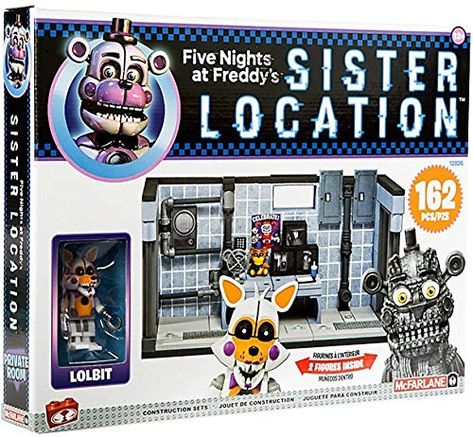 Five Nights at Freddys Sister Location Series 3 Private Room Construction Set with Lolbit and Jumpscare Freddy Figures * Read more at the image link. (This is an affiliate link) #FunGamesIdeas Lolbit Fnaf, Freddy Toys, Freddy Plush, Billy Kid, Funtime Freddy, Secret Location, Lego Super Mario, Spiderman Birthday, Sister Location