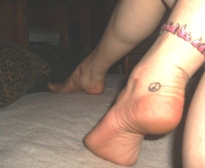 . Peace Sign Tattoo, Peace Sign Tattoos, Peace Tattoos, Sign Tattoo, Ankle Tattoo, Style Change, Peace Sign, Peace Love, Tattoos And Piercings